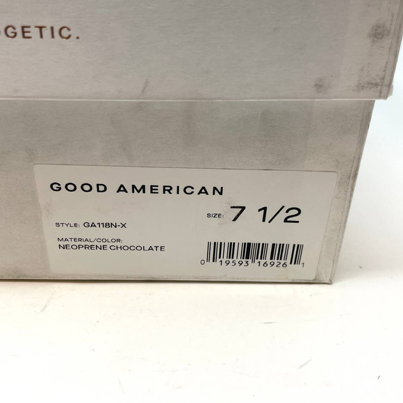 Good American Neoprene Pointed Toe Ankle Booties In Brown Size 7.5 New - Picture 11 of 11